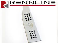 Rennline Dead Pedal with Porsche Dome Decal Crest Rubber Grip. Porsche 996/986/997/987/Cayman - P59D, P59, WAP10706614