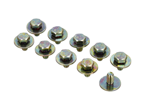 Set of 10 Bolts - M6x12 - for Engine Tinware (Fan Shroud & Cover). Porsche 911 / 964 / 993 Carrera & Turbo 1978-1998 - 99907503902, 99907503901, 9990750390C, 99914300408, 99914300401 - 1504, JG.750.39