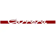 'CARRERA' side decal, in Guards Red. Porsche 911 Carrera 2.7 - 91155903400, 91155903401, 91155903402, 91155903403, 91155903404