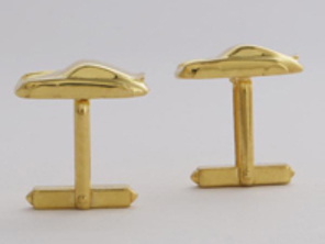 Ducktail (1973) solid silver & gold plated cufflinks