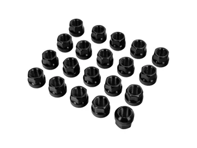 Wheel nut (Open Ended) Ball Seat R14 (Black Finish) fits various Porsche models - N0201121 - LS02, 01214