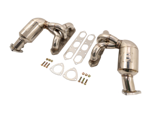 Exhaust Manifold / Header with 200 CELL CAT for Porsche Boxster 987 / Cayman  DesignTek - 3606109874, 98711310407, 98711310408, 98711310410, 987113104AX, 98711310805, 987113108AX, 98711310605, 98711310606, 987113106AX, 98711310307, 98711310310, 987113103AX, 98711310705, 987113107AX, 98711310505, 98711310506, 987113105AX