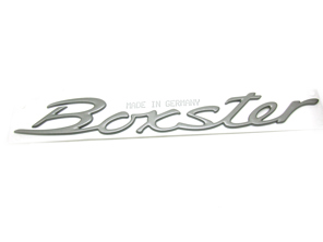 BOXSTER Badge, in Titanium. Porsche 987 Boxster - 98755923701