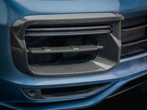 Radiator grille cover Carbon Fibre. Porsche 9YA Cayenne turbo - 9Y0807795041, 9Y0807796041 - EC-LR033-CBN