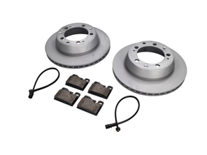 Rear Brake pads and brake disc package. Porsche 944 Cars without ABS Zimmermann - 94435204105, 94435295102, 94461221104