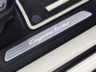 Side Sills Trims in Stainless Steel with Logo, Illuminated. Porsche 958 Cayenne MKIII - 95804480011, 95804480015, 95804480035