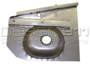 Battery box side, LEFT, with heater bubble. Porsche 356 T6 - 64450103306, PP141AL, P141A