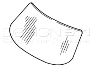 Front Window Lightweight Polycarbonate Glass. Porsche 911 F / G 1968-89 - 91151C, 911-5-1C