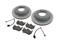 REAR Brake Pads and Brake Disc Package Porsche 718 - 98735240101, 98735293903, 98160916300