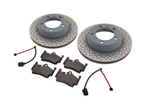 REAR Brake Pads and Brake Disc Package Porsche 718 - 98735240101, 98735293903, 98160916300