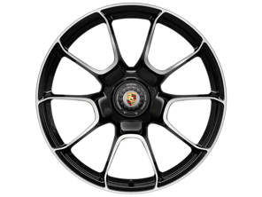 Centre lock Turbo S Exclusive Design rear alloy wheel in Black finish 21' 12J ET70 - 992601025AF041