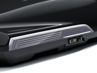 Replaceable side blades for Porsche Performance roof box, in Dolomite Silver Metallic. Porsche 991 / 992 - 9Y0044871, 9Y0044870, 9Y0044871A, 9Y0044871B, 9Y0044871C