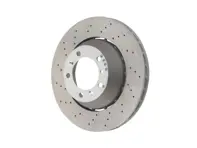 Brake disc rotor, Rear, Light Weight drilled-dimpled, 350x28mm. Porsche 997 GT3 2010 >> - 99735240598, 99735240698 - PRL40598, PRR40698