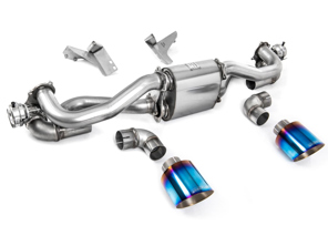 Milltek Sports Exhaust Rear Silencer Delete With Burnt Titanium Trims. Porsche 718 Cayman GT4 / Boxster GTS 4.0L - 982251053E, 982251053K, 982251053F, 982251053H, 982251053D, 982251053G - SSXPO160