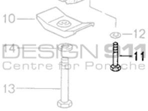 Gearbox Support Bearing Bracket Hexagon-Head Bolt Washer. Porsche 993 C4 / 993 C4S / 993 Turbo MANUAL - 90007507309