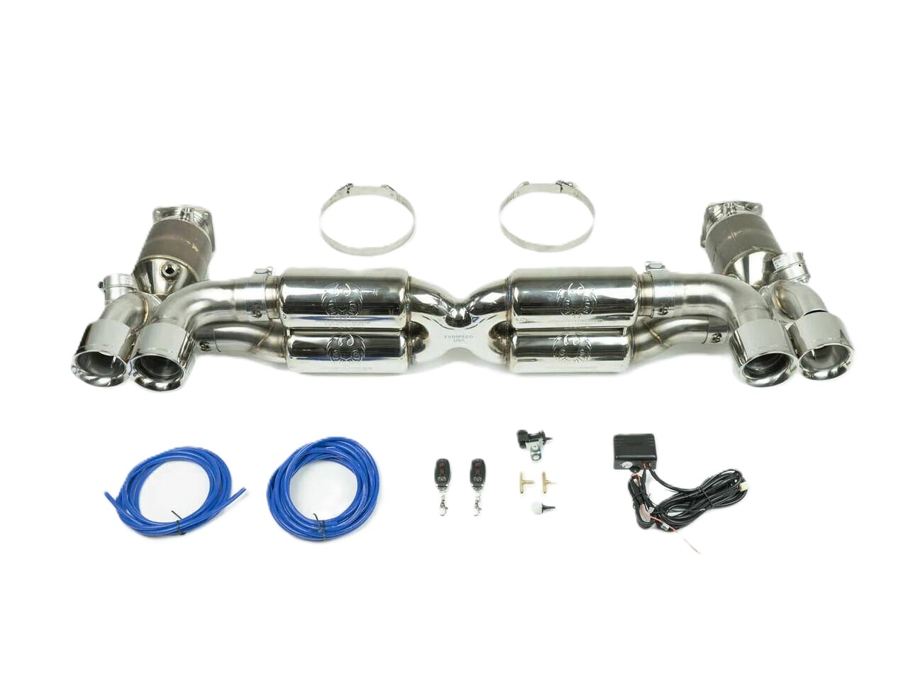 Fabspeed STREET Valved Supersport X-Pipe Exhaust System. Porsche 997.2 Turbo / Turbo S (2010-2012) - 99711102730, 99711102731, 99711102732 - FS.POR.9972T.SSSXVP, FS.POR.9972T.SSSXVB
