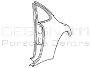 Rear 1/4 Panel Coupe. Porsche 993 1994-98 - 99350390100GRV, 99350390200GRV