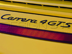 'CARRERA 4 GTS'  Rear Badge, BLACK. Porsche 997.2 - 99755903707