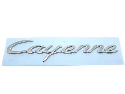 CAYENNE - MATT Chrome rear badge for Porsche 958 Cayenne MKIII - 958559675000C1