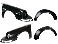 Wheel arch backdate kit with front wings. Porsche 911 69-73 LWB - 93050330799, 93050330899, 90150303223GRV, 90150303123DSK, 90150303123, 90150303223GRV, 90150303223DSK, 90150303223, 1680300170, 1680300180, 1680300770, 1680300780