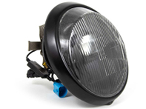 RHD LED Headlamp conversion kit with chrome reflector and H4 lenses. Porsche 911 / 964 - 91163111200, 90163110101, 91163111202 - EL13 CR.FL.CR, EL13 CR.FL.PRI