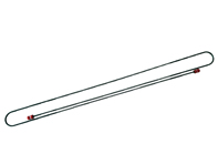 Brake line, 2210mm. Porsche 356 RHD cars - PCG35260401, 69535260401, 10406253596