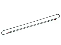 Brake line, 2210mm. Porsche 356 RHD cars - PCG35260401, 69535260401, 10406253596