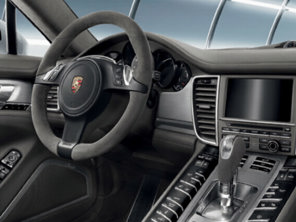 Multi-function Steering Wheel & PDK Selector Lever in Alcantara. Porsche Panamera 2010>> - 97004480180, 97004480181