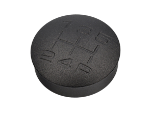 Gear knob insert Alloy engraved, Black. Porsche Boxster / 944 / 924 - 931424075001AJ - GI944B