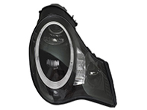HEADLAMPS RHD (D2 HID) W/ DTR Ring + LED Indicator + LED Built-In Projector Foglamp Shiny-Black (PAIR) - 996631065, 996631066
