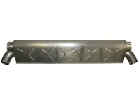 Exhaust, Sport GT, Stainless Steel, polished. Replaces the original GT2 exhaust - 97345S, 1620602700, 97.345S, 99711102680 - 1620602700
