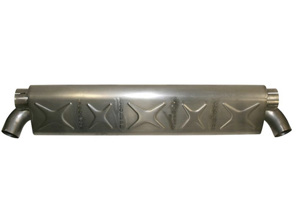 Exhaust, Sport GT, Stainless Steel, polished. Replaces the original GT2 exhaust - 97345S, 1620602700, 97.345S, 99711102680 - 1620602700