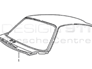 Roof Skin Outer Coupe. Porsche 993 1994-98 WITHOUT electric sunroof - 99350308700, 99350308700GRV, 99350308705, 99350308705GRV