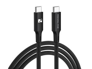 Braided USB Charging Cable 1m Long. - PM106 ACS, PM106 AC90, PM106 CCS, PM106 CC90