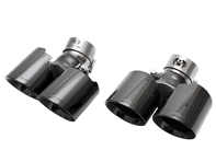 Exhaust Deluxe Quad Tail Pipes BLACK CHROME. Porsche 991.2 Carrera - 9P1251187, 9P1251187H, 9P1251188, 9P1251188H, 9P1251187A, 9P1251187J, 9P1251187E, 9P1251187F, 9P1251187C, 9P1251187D, 9P1251187L, 9P1251188A, 9P1251188J, 9P1251188E, 9P1251188F, 9P1251188C, 9P1251188D, 9P1251188L