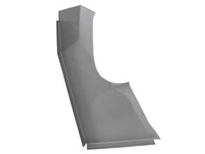 Reinforcement plate. Porsche 356A / 356B - 64450121100, 64450121200, 64450121100GRV, 64450121200GRV - PP106IR, P106IR, PP106IL, P106IL