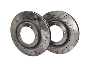 Sport drilled brake discs (Pair) Front. Porsche 911 1984-89 3.2ltr front - 285197C, 91135104123, 91135104122, 91135104123X - 275197C