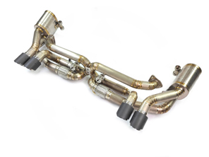 Exhaust Muffler / Sport Switchable Race Exhaust System in Titanium DesignTek. Porsche 991.1