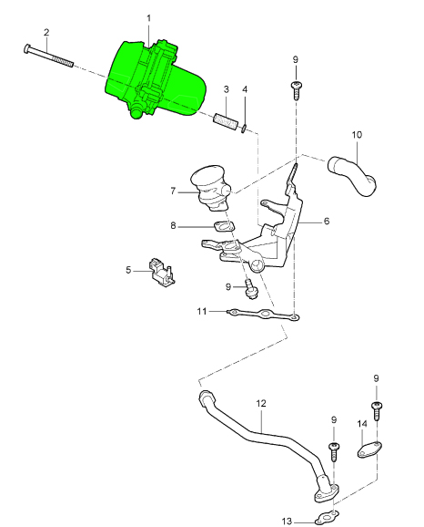 Pompe d'injection d'air secondaire pour Porsche Boxster 987 (2005