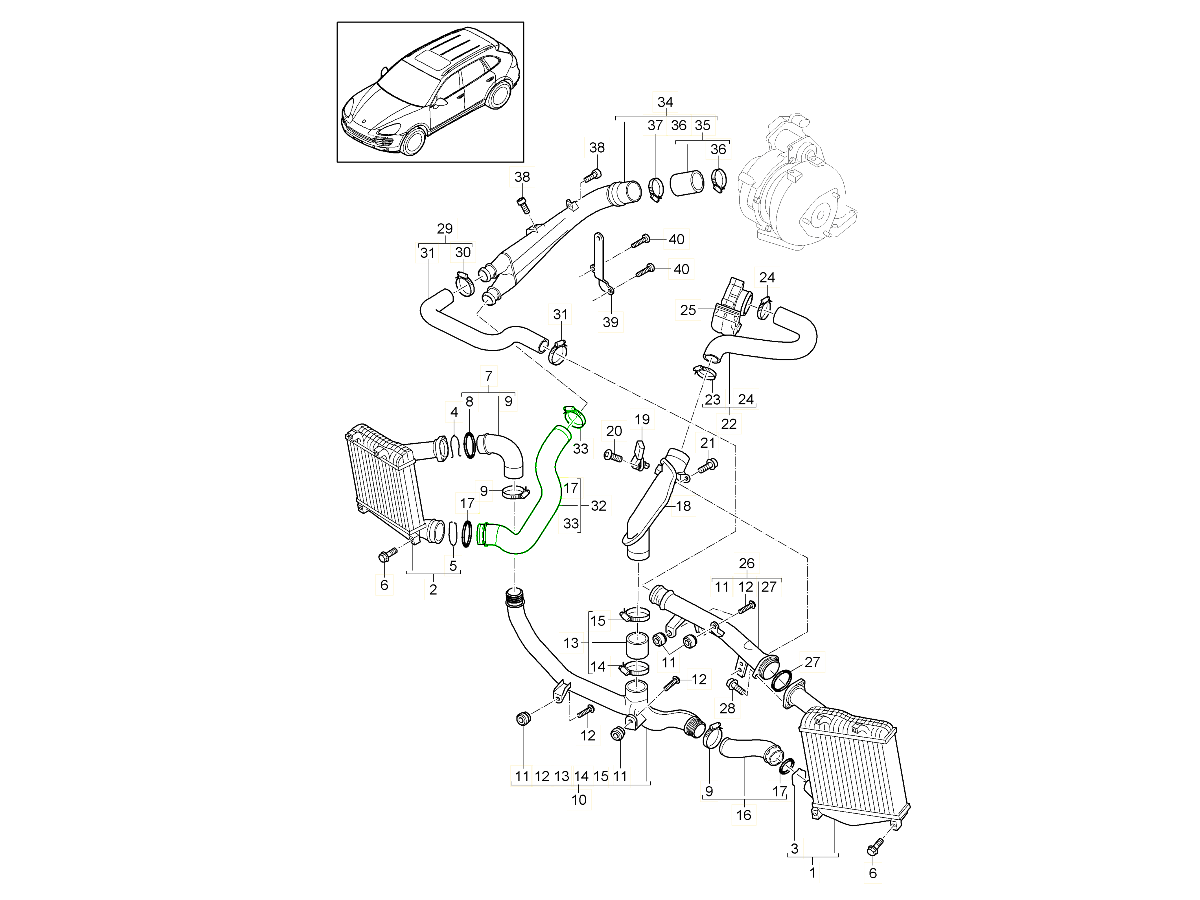 Motore Tergicristallo Posteriore Per Porsche Cayenne 92A 2011-2018 - Ricambio 95862808000, 95862808002, 579724, 27464