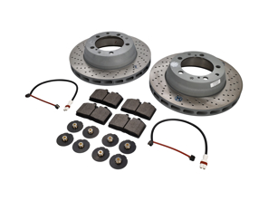 REAR Brake Pads and Brake Disc Package. Porsche 965 Turbo 3.3L , 3.6L, RS - 96535204100, 96535204200, 96435193903, 96435193904, 96435193905, 96461236501, 96435193903BRE, 96535209601, 99635208600, P85094, 93035193802, 93035193803, 93035193804, 93035193805, 93035194015, 93035194025, 95135193005, 95135193006, 95135193016, 95135193901, 95135193902, 95135193903, 95135193904, 95135193905, 95135193908, 96435193002, 96435193902, 96435293000, 96535293000, 96535293003, 96535293004, 96535293900, 96535293903, 99335293003, 99335293903, 96461236500, 96461236502, 96435209600
