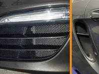 Complete Front bumper and side vent wire mesh kit Porsche 981 Boxster