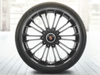 20'/21' 918 Spyder in Platinum (satin-matt) alloy wheels & summer tyres Original Porsche - 91804460004
