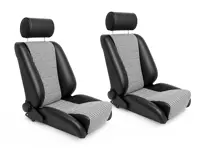 LeMans Bucket Seats, Black / Houndstooth, SET OF 2. Porsche 356 / 911 / 912 1950-89