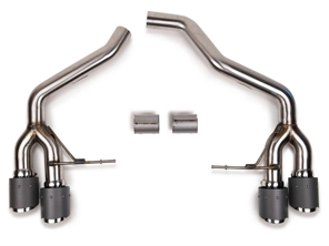 Fabspeed Rear Slip-on Sport Exhaust, Non-Resonated (Louder). Porsche Macan S / GTS  (2014-2018) - 95B253612AY, 95B253612QY, PAC253612A, 95B253600FY, 95B253611AY, 95B253611PY