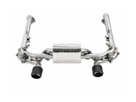 DesignTek Valvetronic Bypass Exhaust System with Carbon Fibre tips. Porsche 718 Cayman GT4 - 982251053D, 982251053G, 982251053L, 982251053F, 982251053H, 982251053K - 69-PS127V