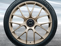 20'/21' 991.2 GT3 RS Magnesium, in White Gold Metallic (satin-gloss) Alloy Wheels Original Porsche - 99104460339