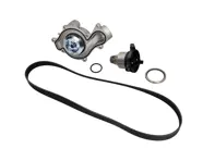 Water pump, belt & thermostat insert kit Porsche 9YA Cayenne / 971 Panamera / 95B.2 / 95B.3 Macan V6 - 9A712101304, 9A712168800, 9A110655900, 0PB121688, 9A790313710, 9A712101303