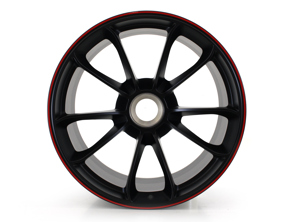 Front 20-inch Black with Red border alloy wheel for Porsche 991 GT3 - 99136416883TR0, 99136416883, 99136416882TR0, 99136416882