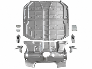 Floor Pan & Pedal Aera Complete Kit. Porsche 911 08/1967-07/1989 - 91150280000, 90150135901GRV/1, 90150136001GRV/1, 91150195002/1, 90150195200/1, 91150105299, 91150105198, 90150106323/1, 90150195100/1, 90150106323, 90150135901GRV, 90150136001GRV, 91150195002, 90150195100, 90150195200